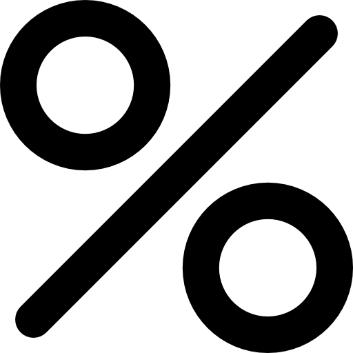 percentage teken  icoon