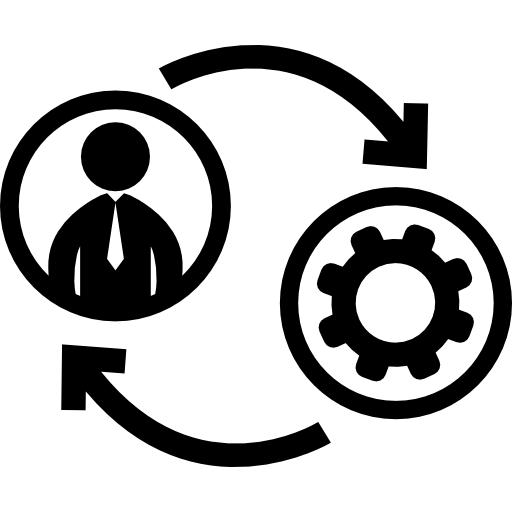 man machine circuit symbool  icoon