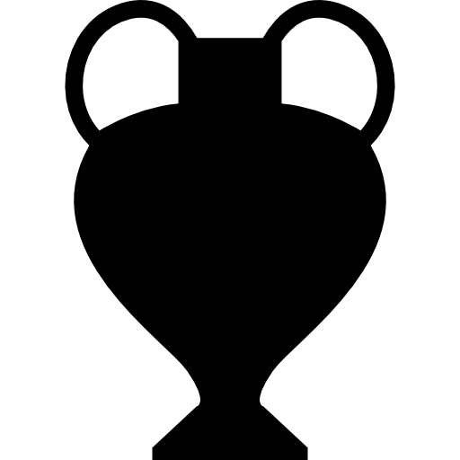 trophäenglas schwarze silhouetteform  icon