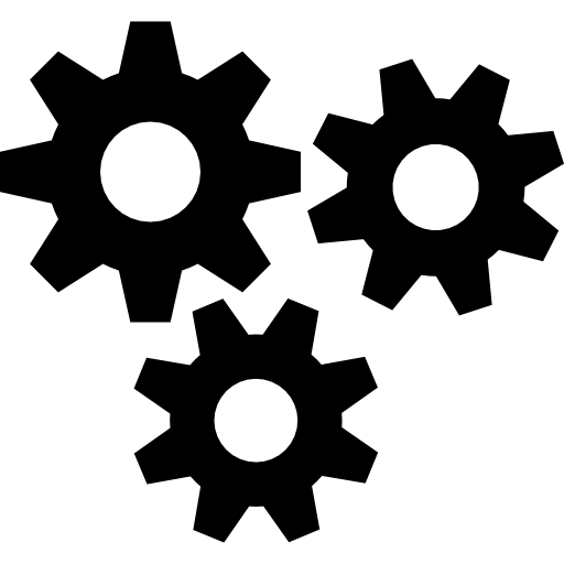 Gears triangle  icon