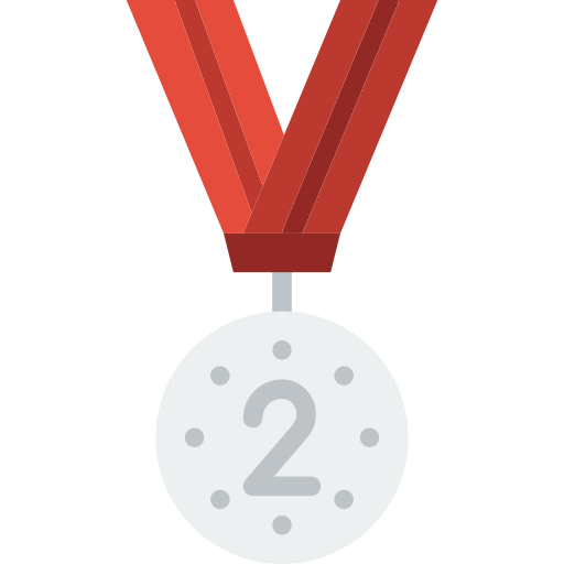 Silver medal Basic Miscellany Flat icon
