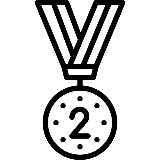 Silver medal Basic Miscellany Lineal icon