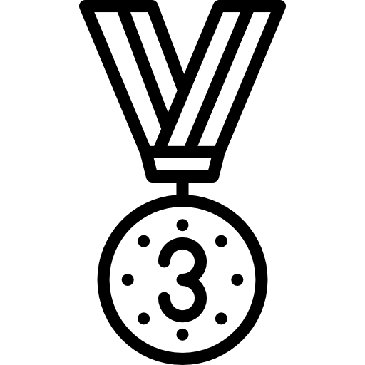 medaglia di bronzo Basic Miscellany Lineal icona