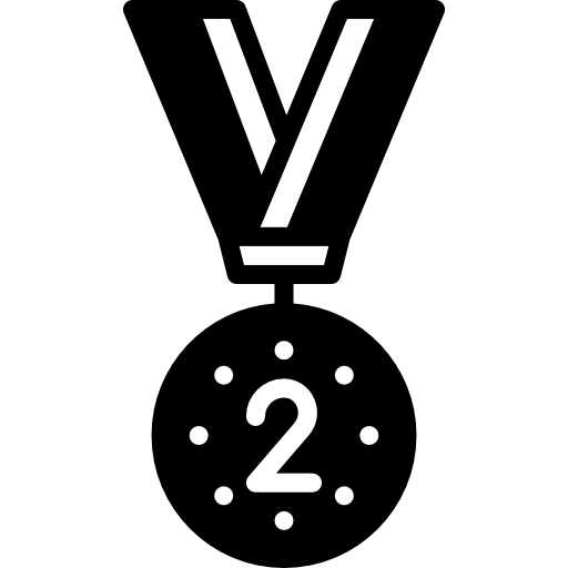 Silver medal Basic Miscellany Fill icon