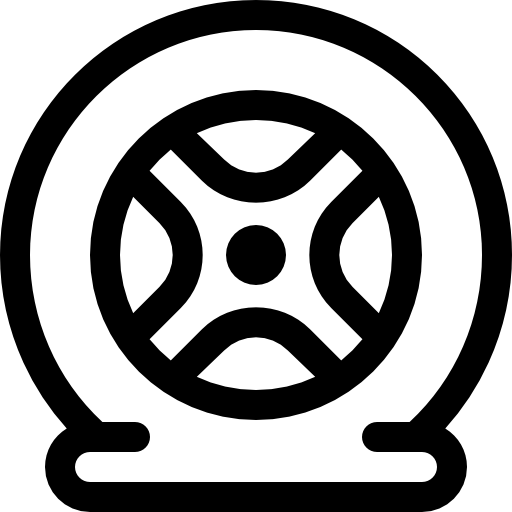 Спущенная шина Basic Rounded Lineal иконка