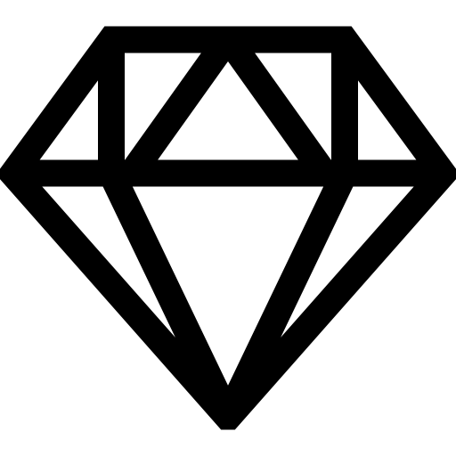 diamant Basic Straight Lineal Icône