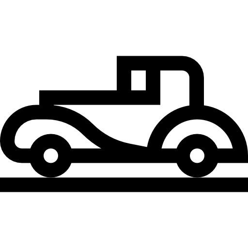 stary samochód Basic Straight Lineal ikona