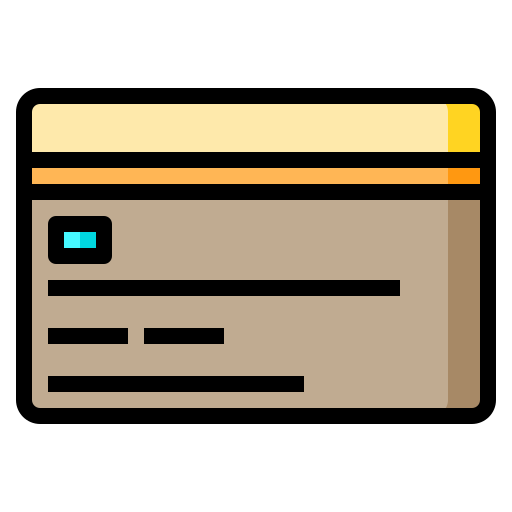 karta kredytowa Catkuro Lineal Color ikona