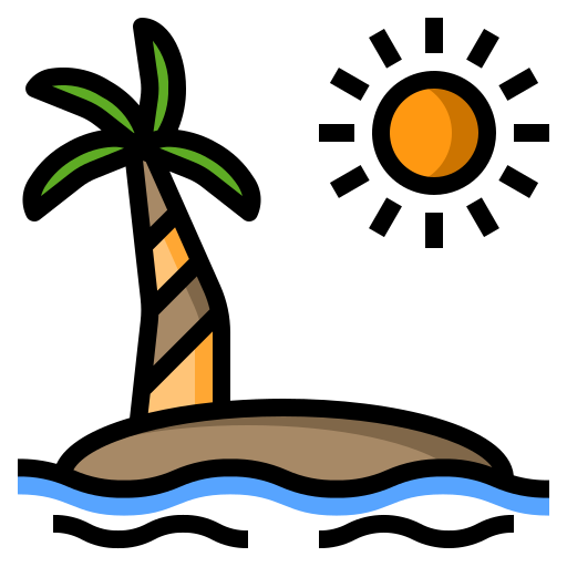 ビーチ Catkuro Lineal Color icon