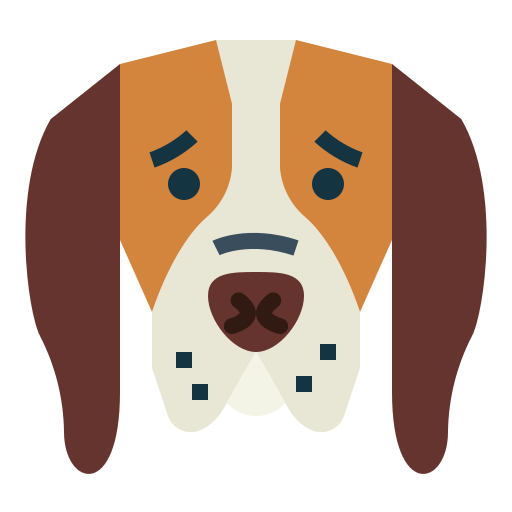 basset hound Smalllikeart Flat icono