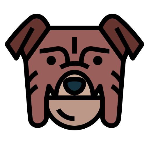 Bulldog Smalllikeart Lineal Color icon