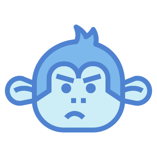 원숭이 Generic Blue icon
