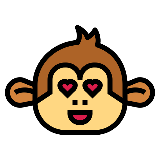 scimmia Smalllikeart Lineal Color icona