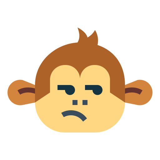 원숭이 Smalllikeart Flat icon