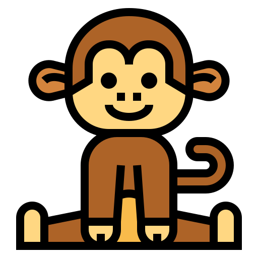 원숭이 Smalllikeart Lineal Color icon