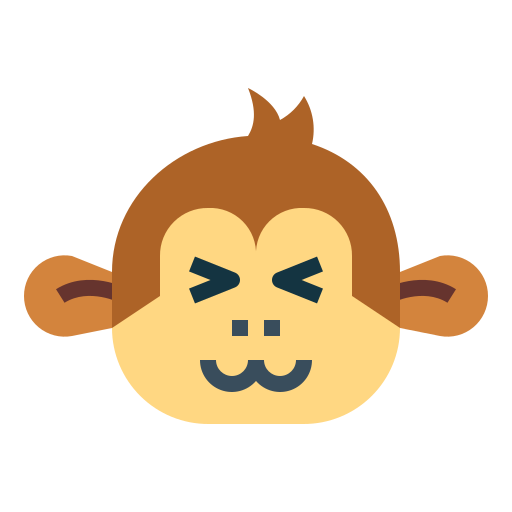 猿 Smalllikeart Flat icon