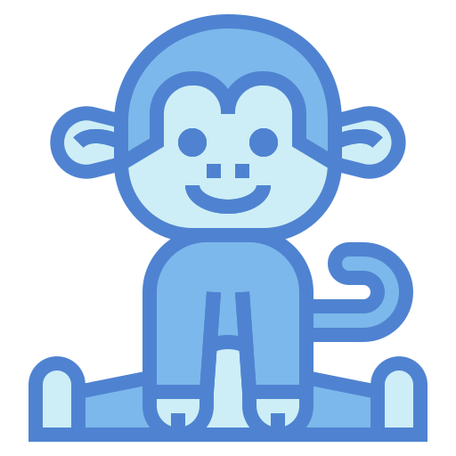 원숭이 Generic Blue icon
