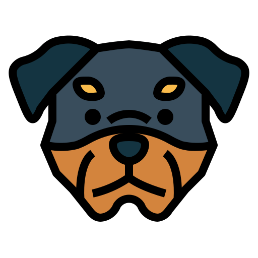Rottweiler Smalllikeart Lineal Color icon