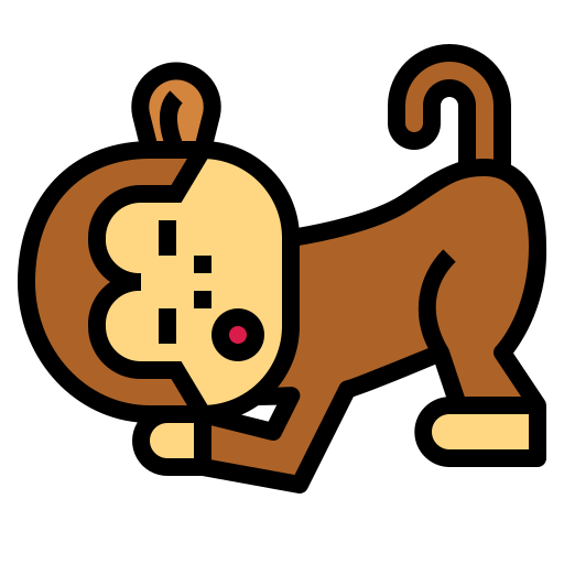 małpa Smalllikeart Lineal Color ikona