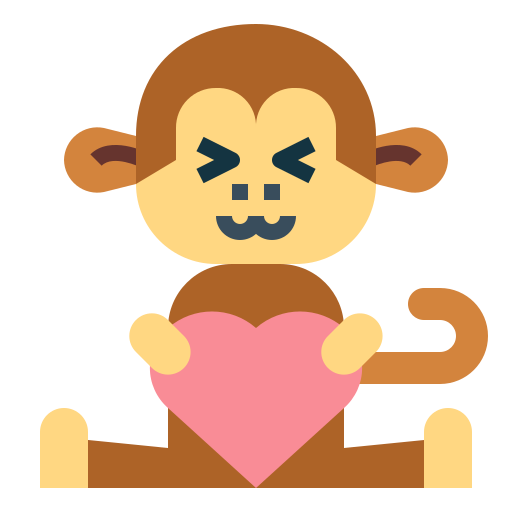 Monkey Smalllikeart Flat icon
