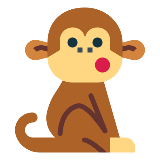 scimmia Smalllikeart Flat icona