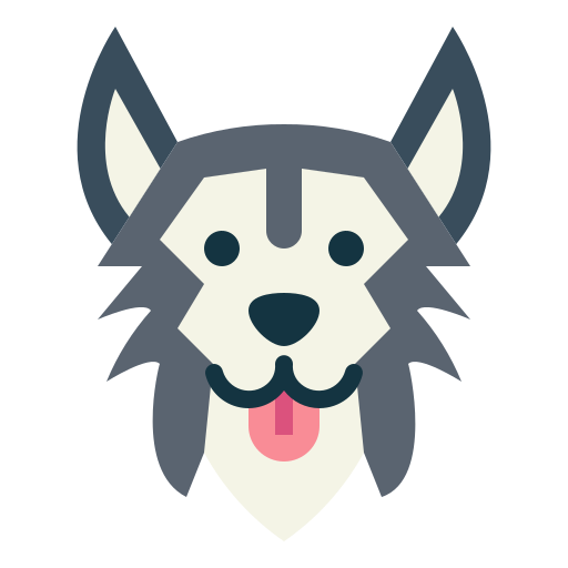 sibirischer husky Smalllikeart Flat icon