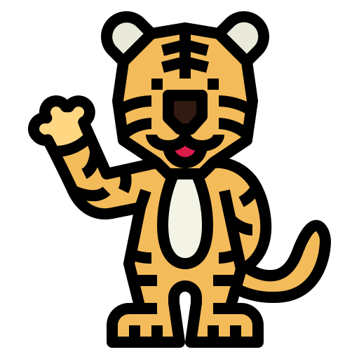 tigre Smalllikeart Lineal Color Ícone