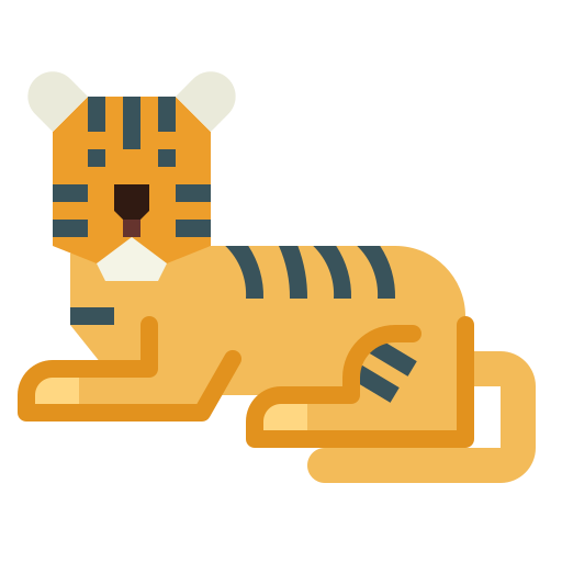 tigre Smalllikeart Flat icona