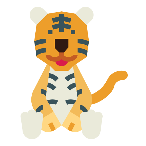 tigre Smalllikeart Flat icono