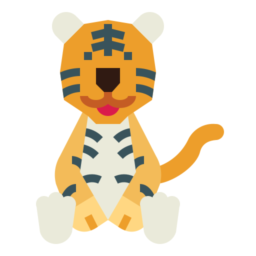 tigre Smalllikeart Flat icona