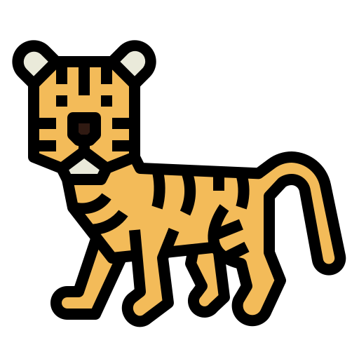 Tiger Smalllikeart Lineal Color icon