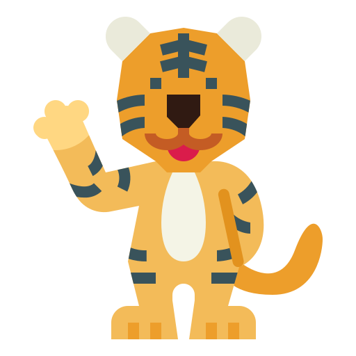 Тигр Smalllikeart Flat иконка