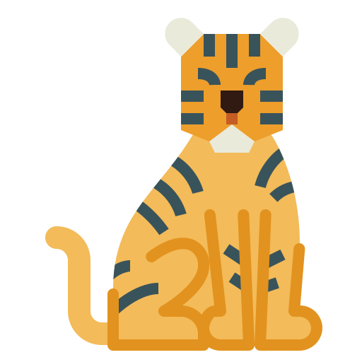 tigre Smalllikeart Flat Ícone