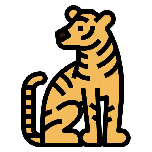 Tiger Smalllikeart Lineal Color icon