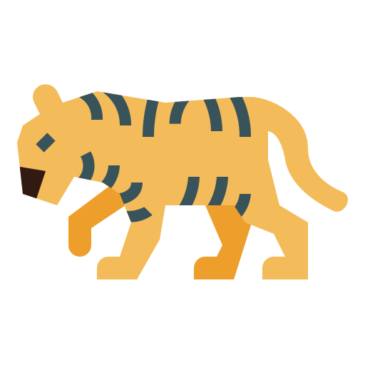 Тигр Smalllikeart Flat иконка