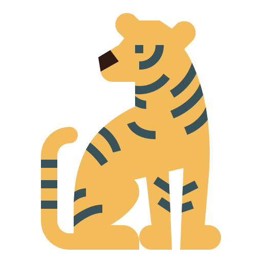 tiger Smalllikeart Flat icon