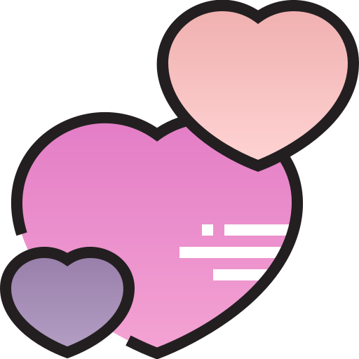 corazones Pixelmeetup Lineal Color icono
