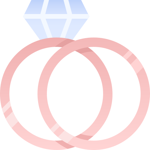 anillos de boda Pixelmeetup Flat icono