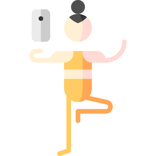 yoga Puppet Characters Flat icono
