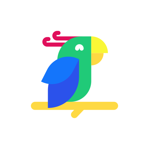 papuga Good Ware Flat ikona