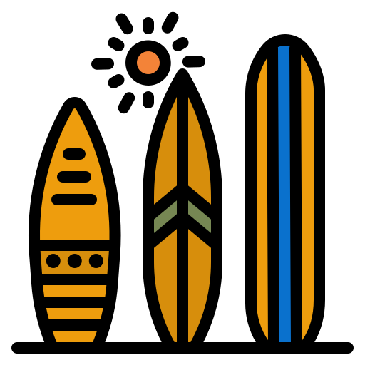 Surfboard photo3idea_studio Lineal Color icon