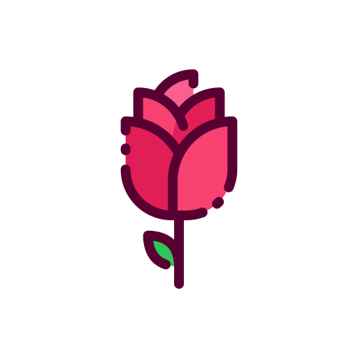 Rose Good Ware Lineal Color icon