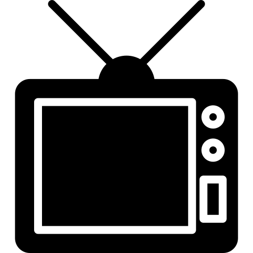 vieille télé Generic Glyph Icône