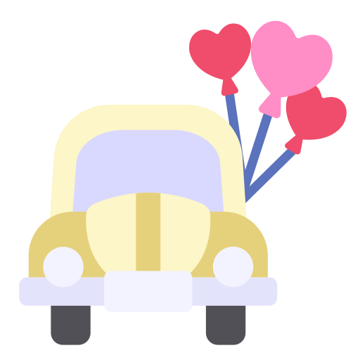 coche de boda Generic Flat icono