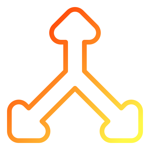 frecce multiple Generic Gradient icona