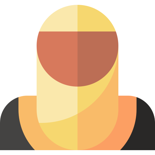 Arab woman Basic Straight Flat icon