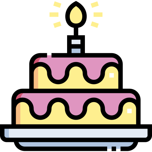 pastel de cumpleaños Detailed Straight Lineal color icono