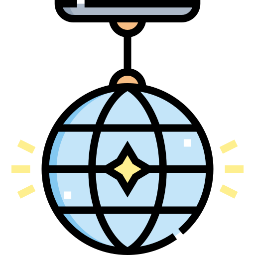 bola de discoteca Detailed Straight Lineal color Ícone