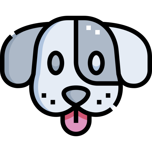 Dog Detailed Straight Lineal color icon