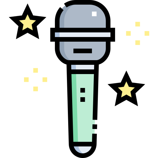 karaoke Detailed Straight Lineal color icon